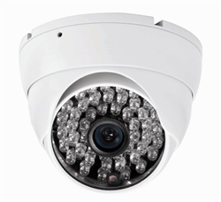 Vandal proof Dome Camera with Fix Lens, Audio and Night Vision 48 LED with enhanced Mounting